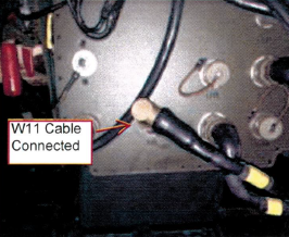 W11 cable connected